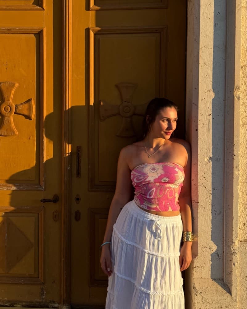 Vintage Bebe Pink Crop Top - Image 1