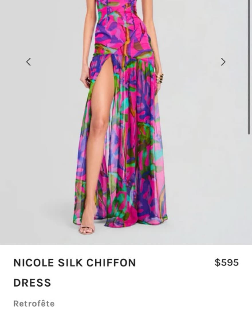  Retrofete Silk Chiffon Maxi Dress - Image 1