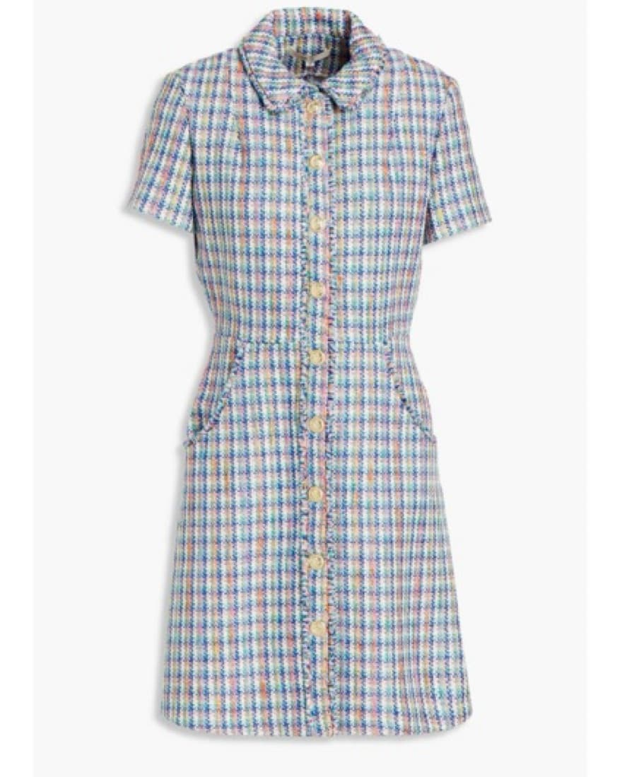Blue Tweed Maje Dress Size 34 XS  - Image 5
