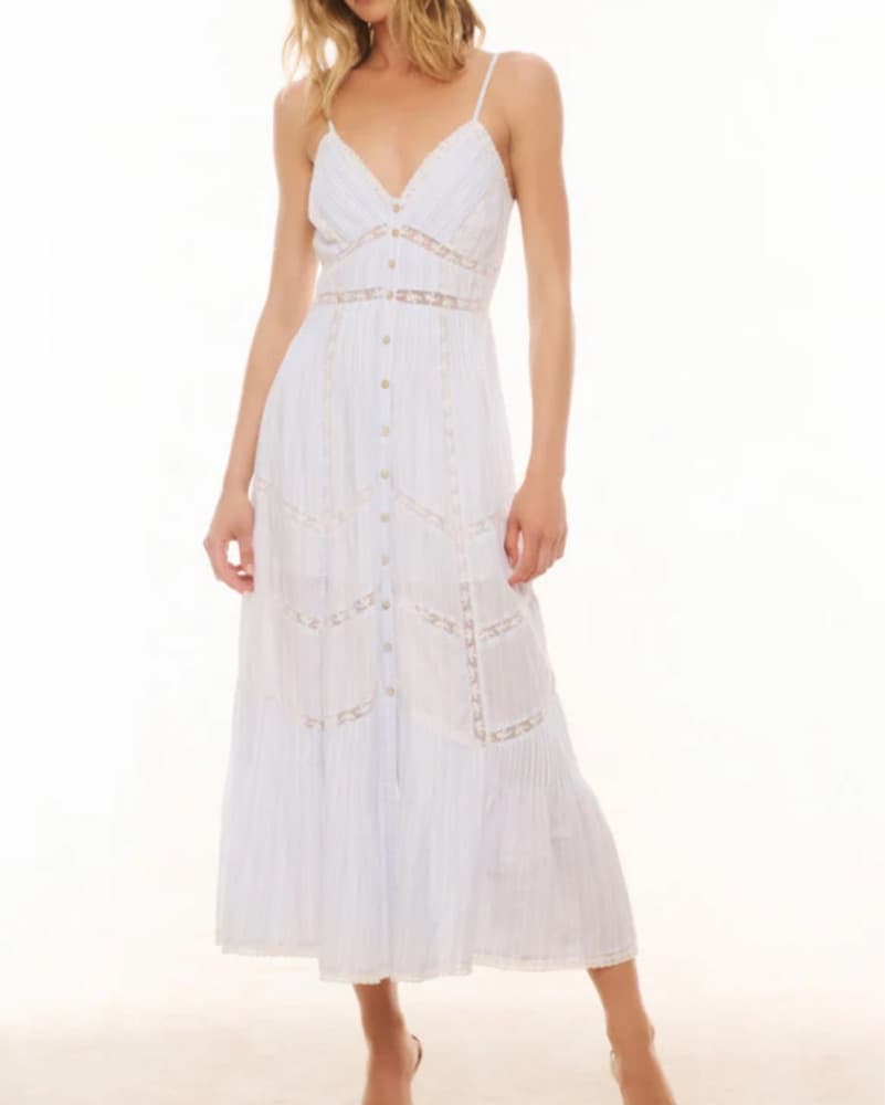 LoveShackFancy Esilda Midi Dress - Image 1
