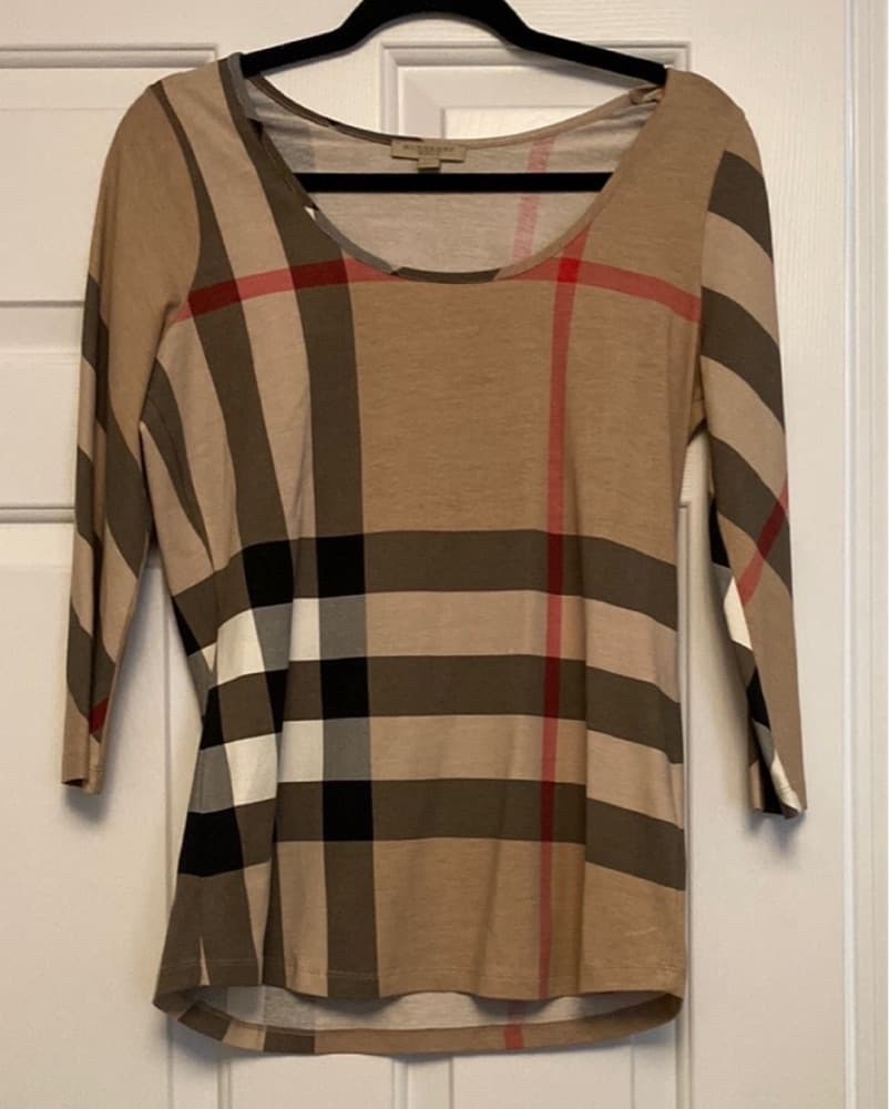 Burberry 3/4 Sleeve Top - Image 1
