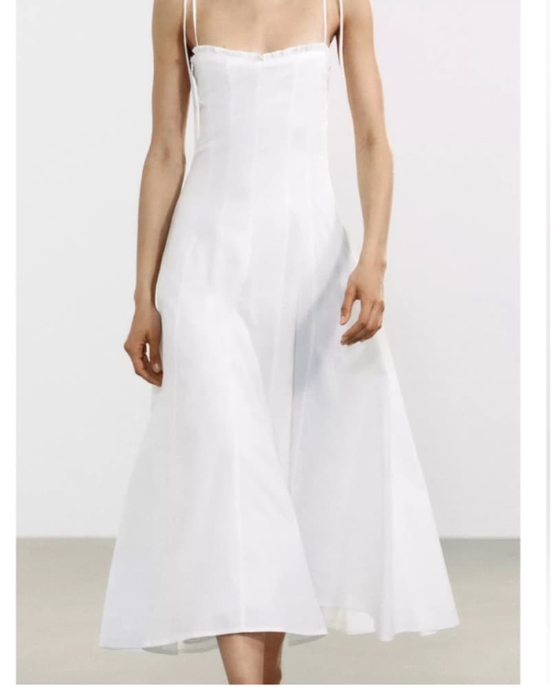 ZARA White Maxi Dress - Image 3