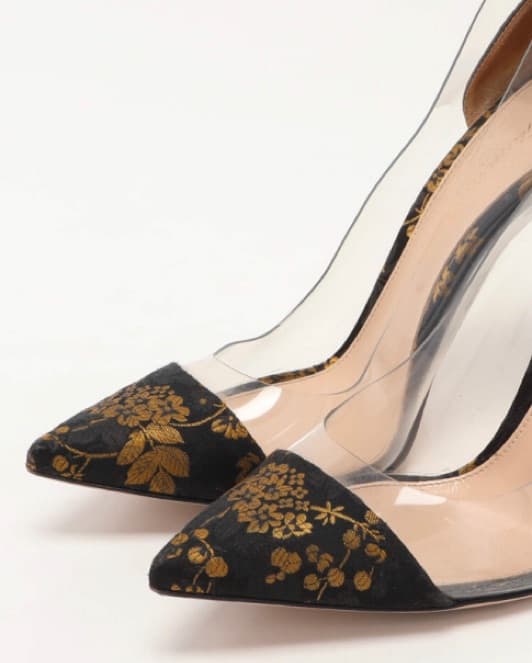 Gianvito Rossi Plexi Foral Pumps - Image 2