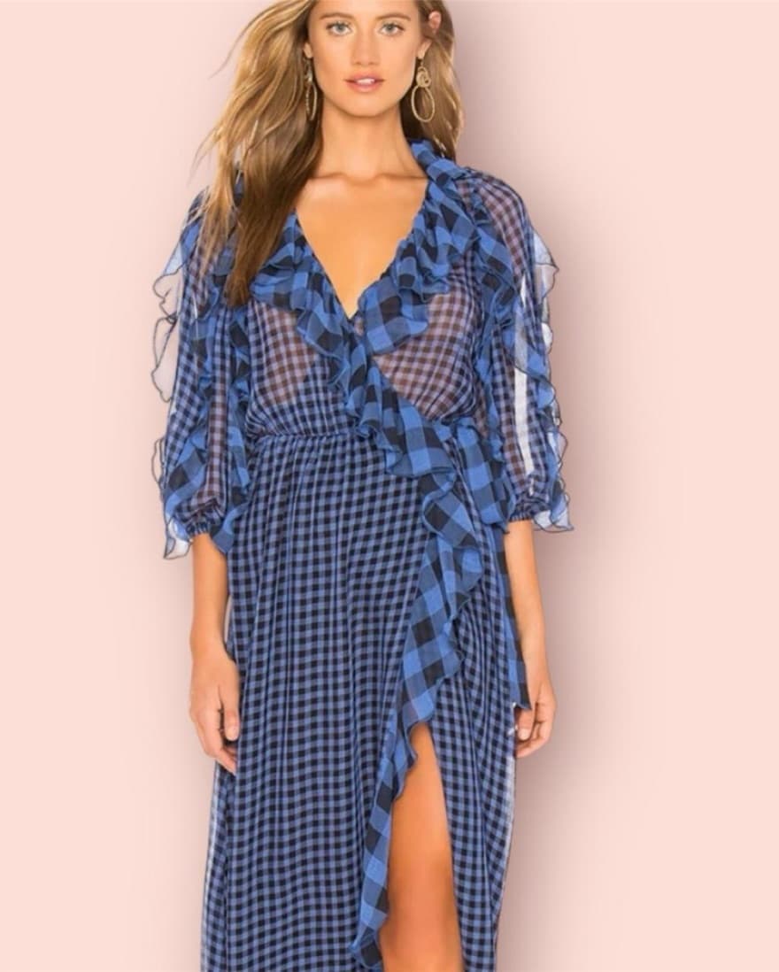 REVOLVE TULAROSA WRAP MAXI DRESS  - Image 1
