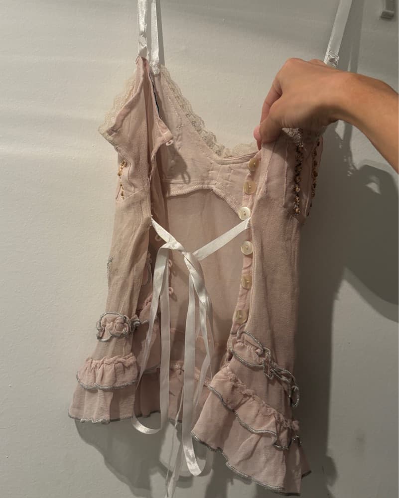 Vintage Sheer beaded Top  - Image 2