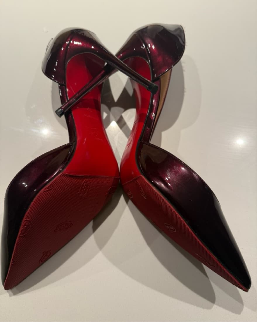 Christian Louboutin Burgundy Heels - Image 1