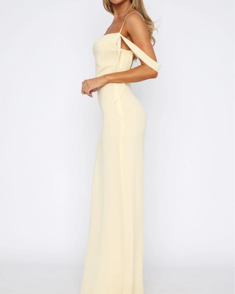 White Fox Yellow Maxi Dress - Image 4