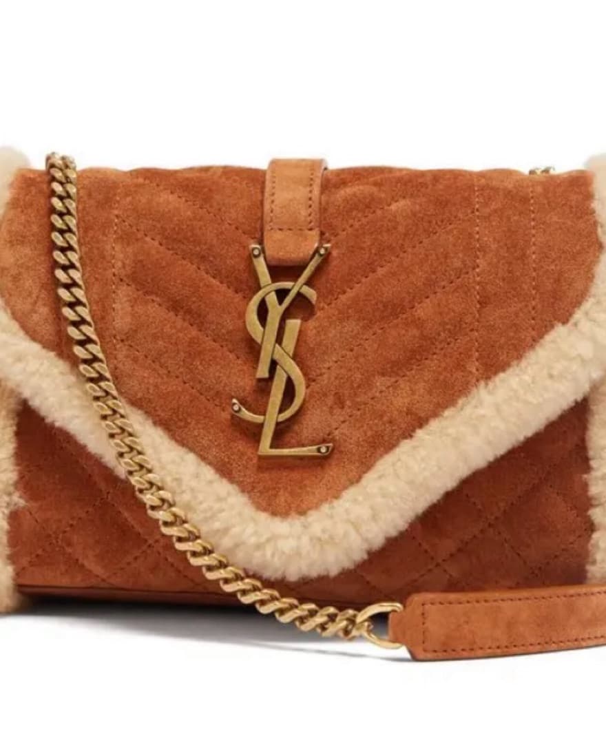 YSL Shearling Flap Bag - Image 1
