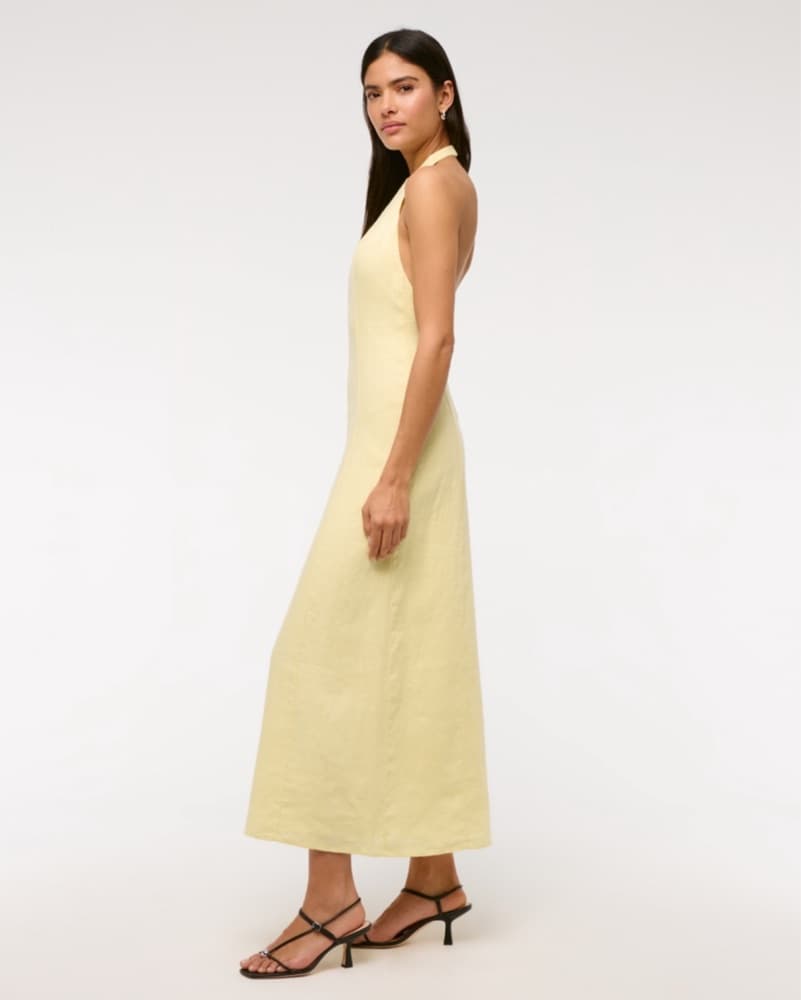 Linen Butter Yellow Dress - Image 3