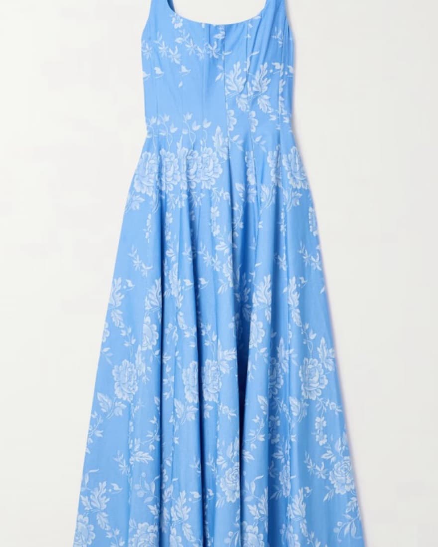 Staud Wells Dress Blue Rose - Image 1