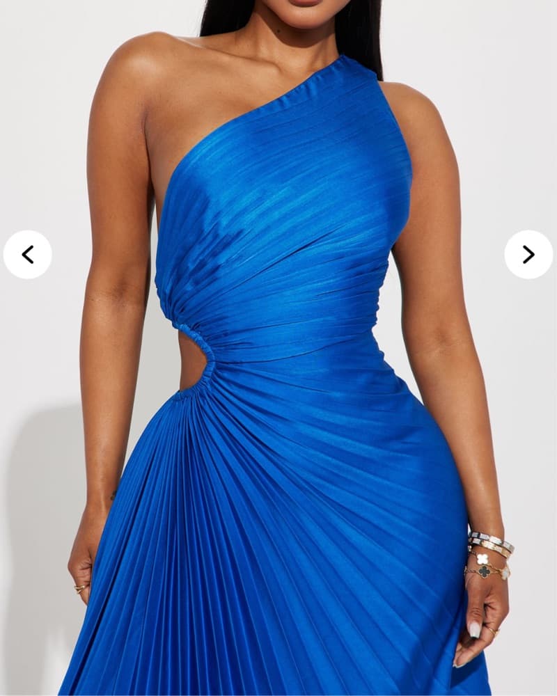 Stunning One-Shoulder Blue Maxi Dress - Image 2