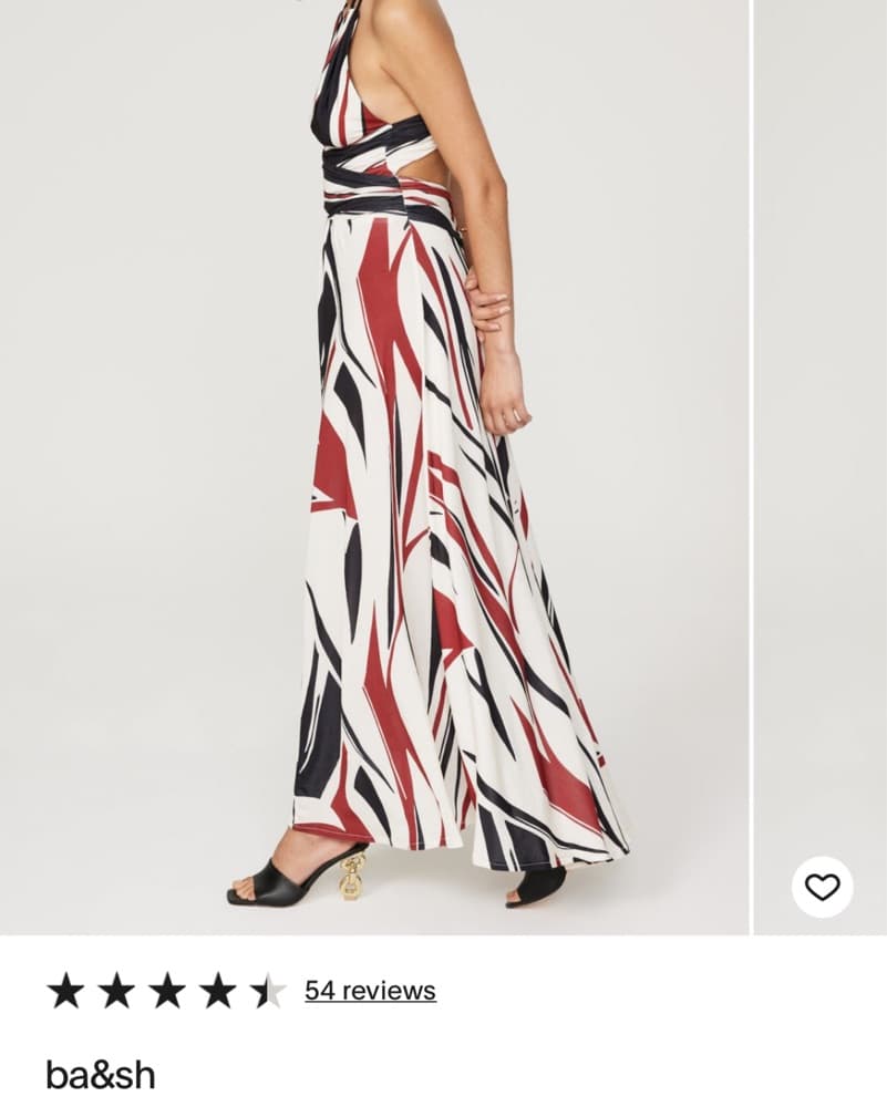 BA&SH Printed Halter Maxi Dress - Image 4