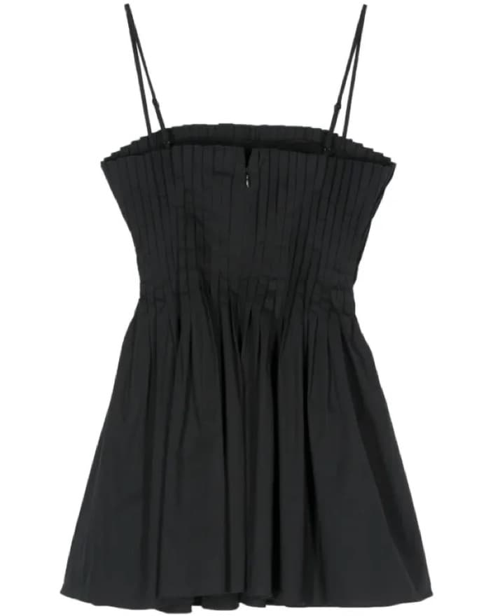 Staud Bella Cotton Pleated Mini Dress - Image 2