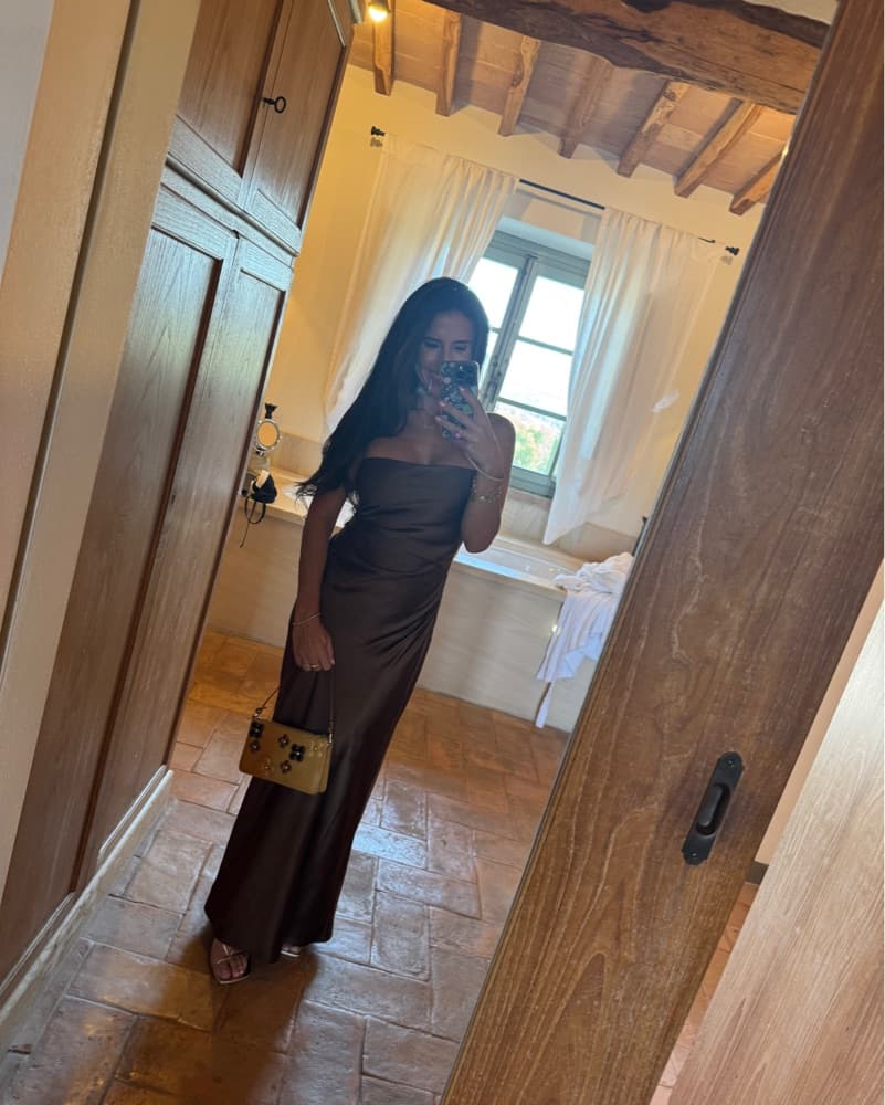 Chocolate Brown Revolve Dress - Image 1