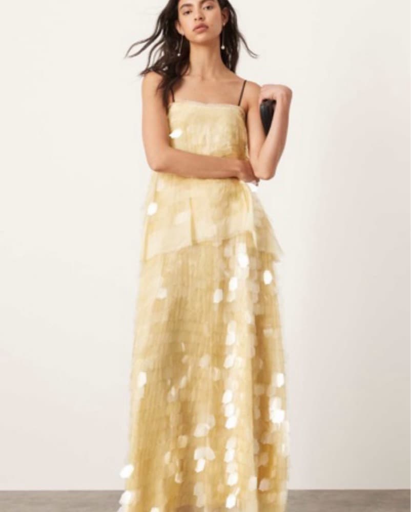 ASOS EDITION yellow sequin dress - Image 1