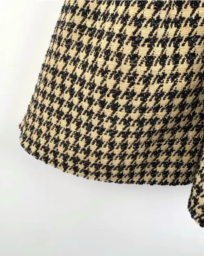 Dior Houndstooth Tweed Mini Dress - Image 2