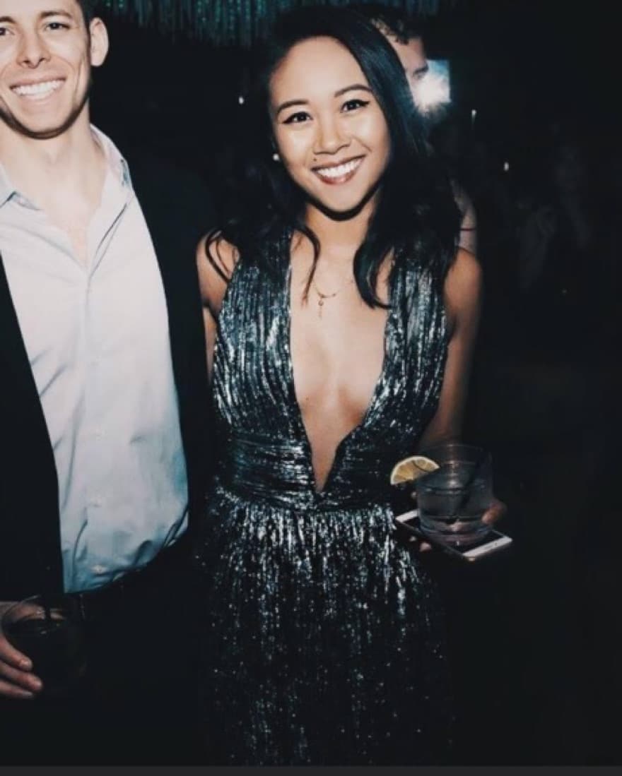 Nasty Gal Deep-V Metallic Dres - Image 3