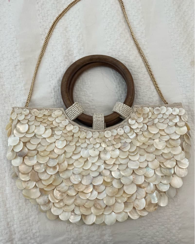 ZARA FAUX MOTHER-OF-PEARL APPLIQUÉ BAG - Image 5