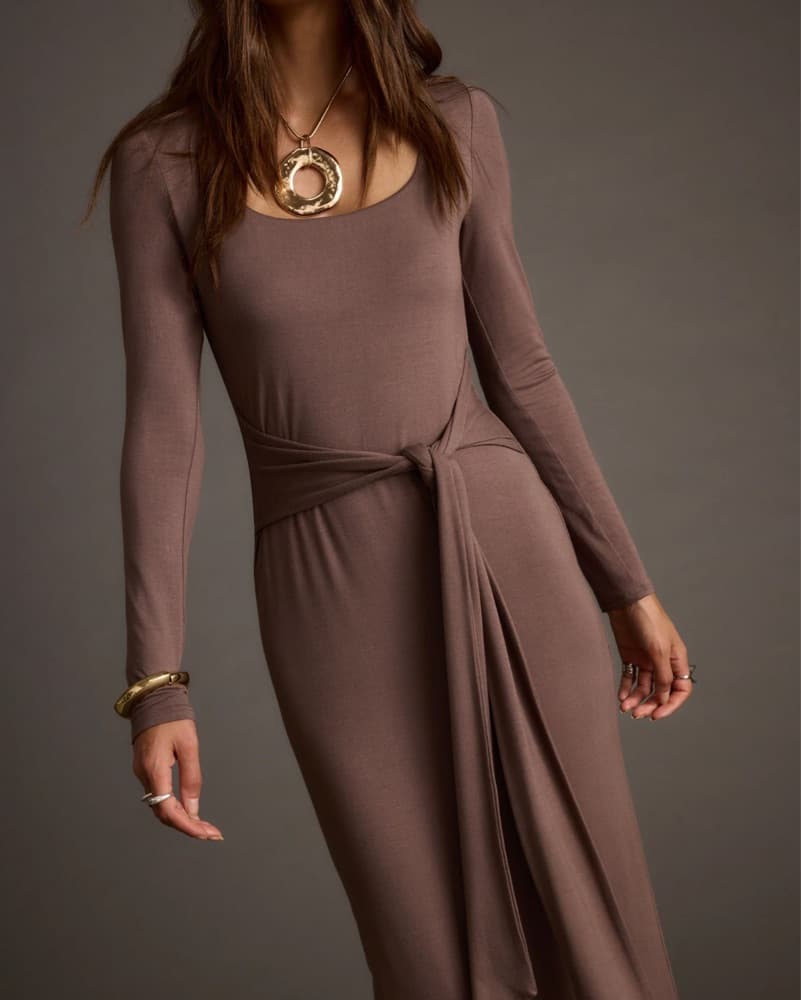 12th Tribe Brown Maxi Dress - Image 2