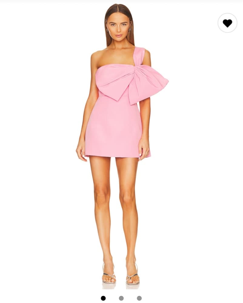 Bella Bow Mini Dress In Bliss Pink - Image 4