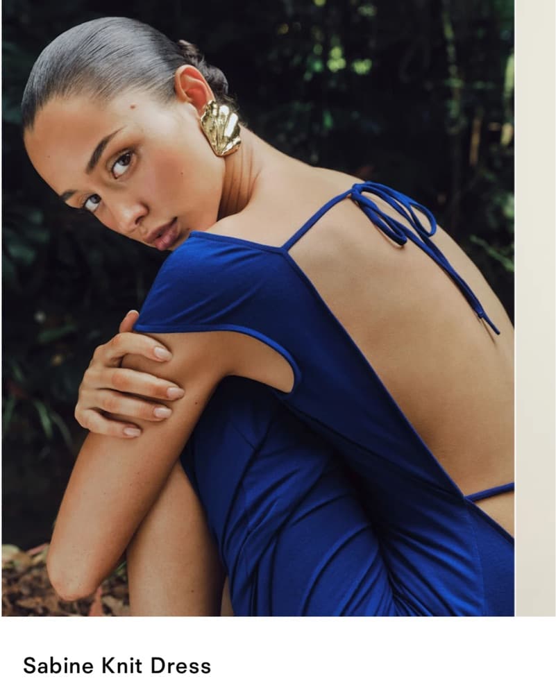Reformation Knit Maxi Dress Royal  - Image 3