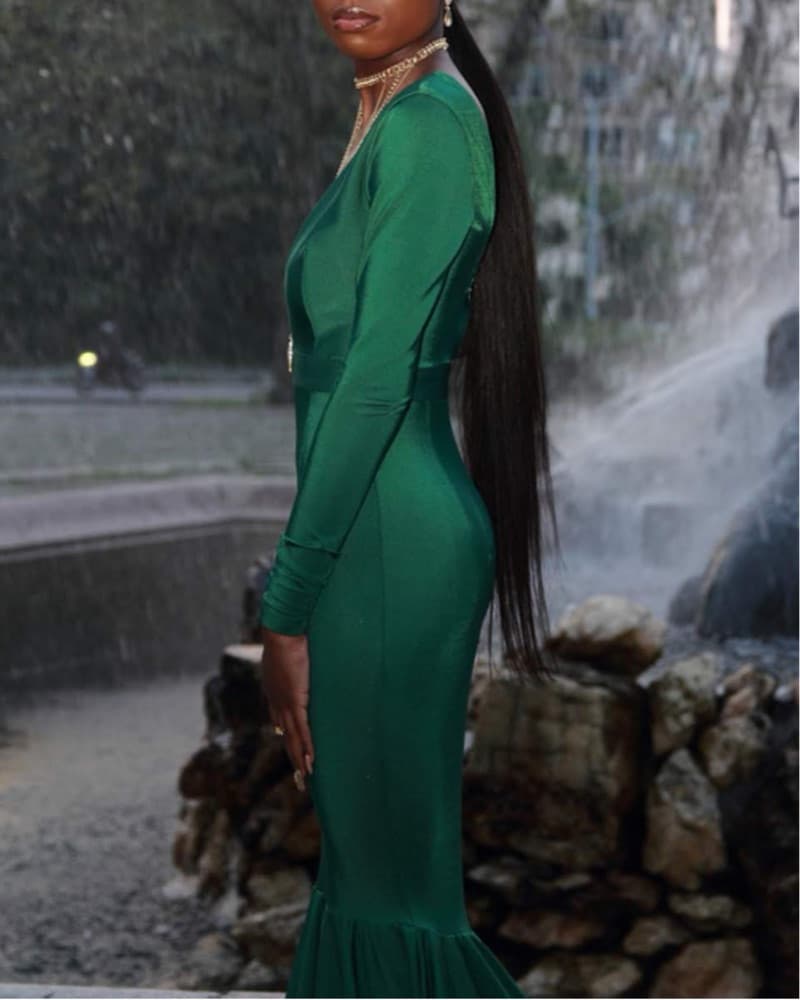 Emerald Green Dress - Image 1