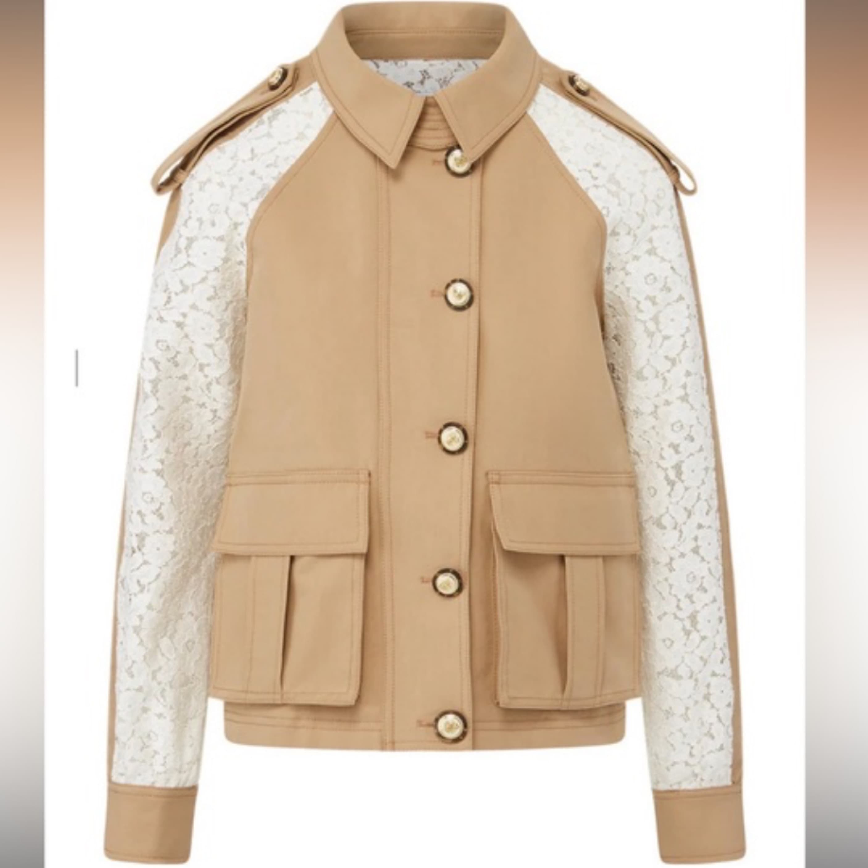 Veronica Beard Oda Mixed Media Coat  - Image 1
