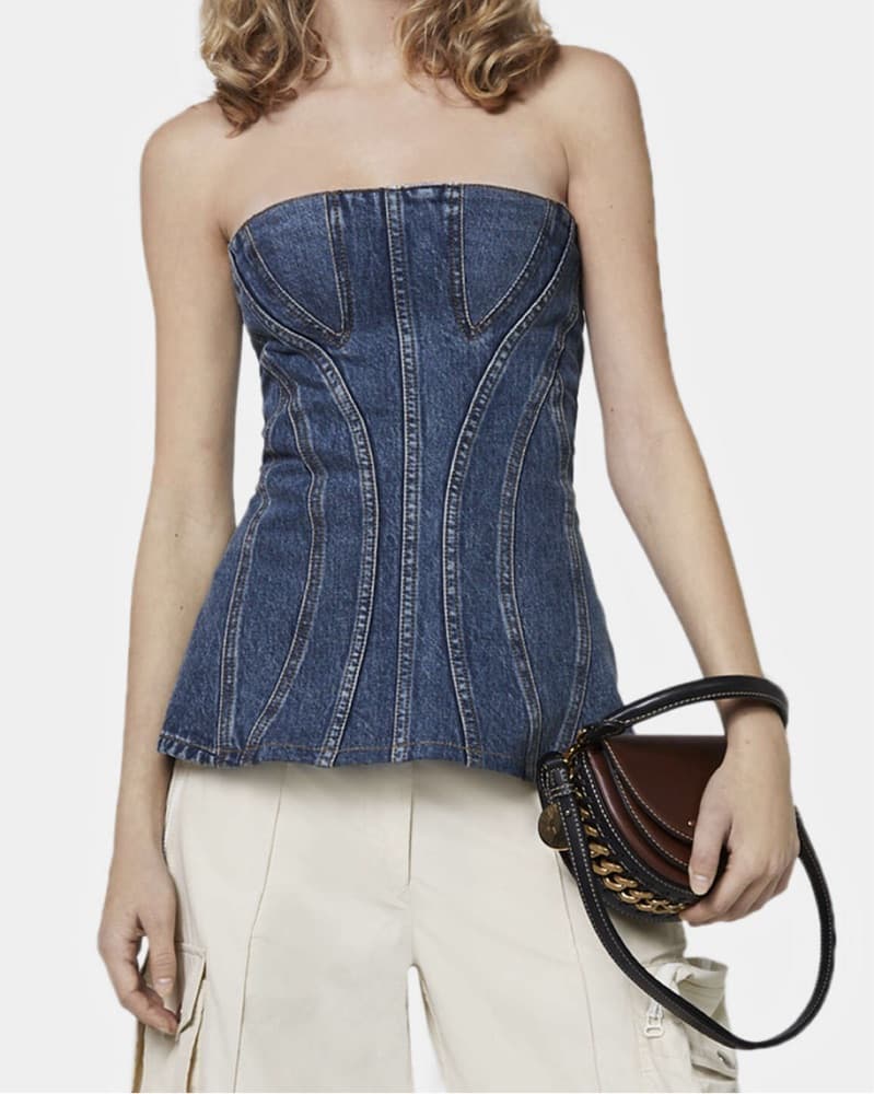 Stella McCartney Denim bustier - Image 1