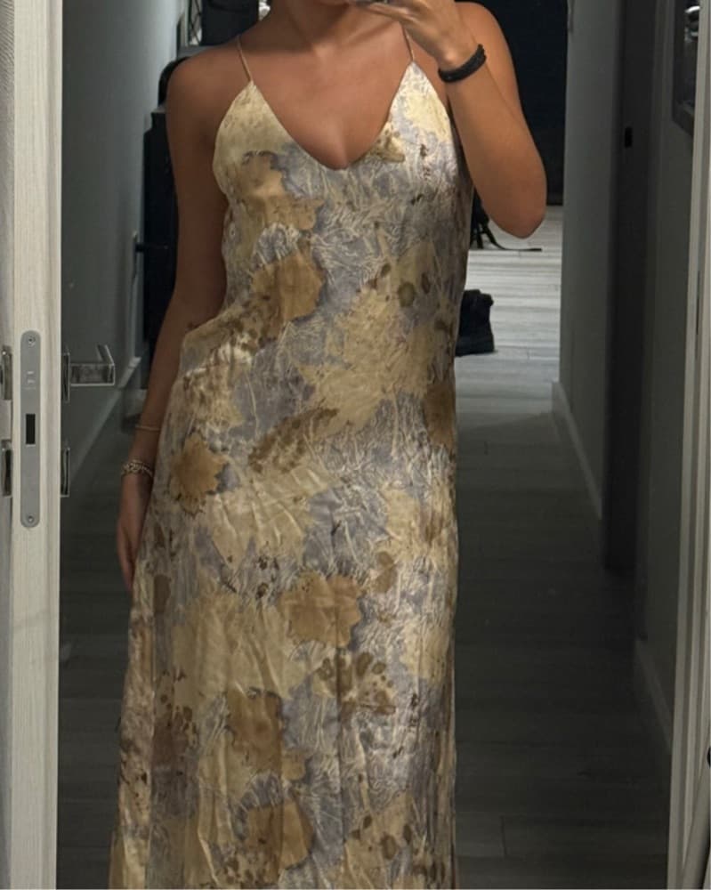 Printed Slip Maxi Dress – Zara - Image 2