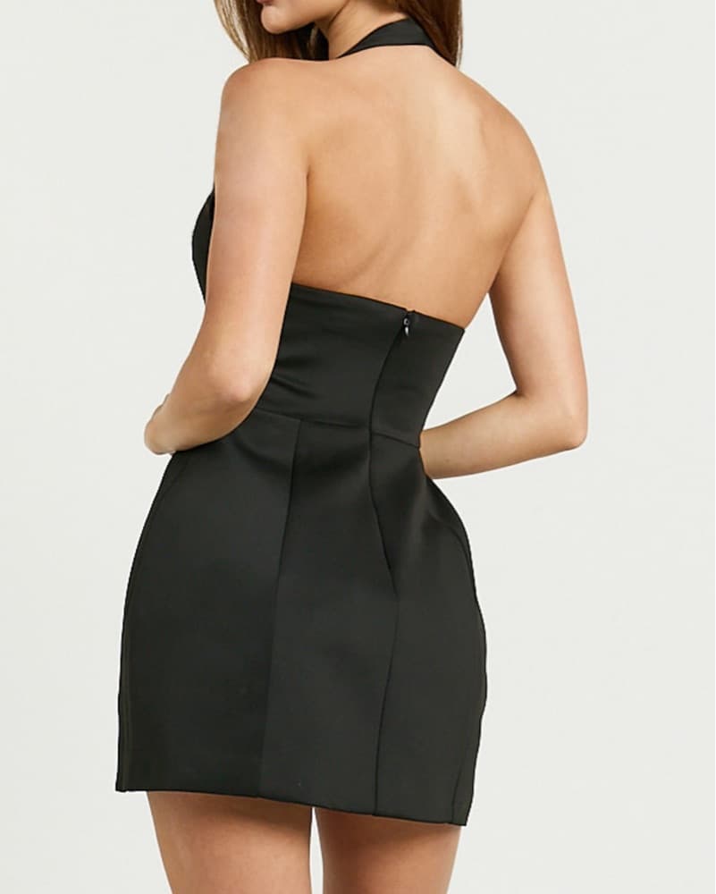 Plunge Halter LBD - Image 2