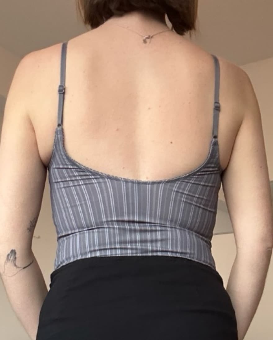 gray pinstripe tank  - Image 3