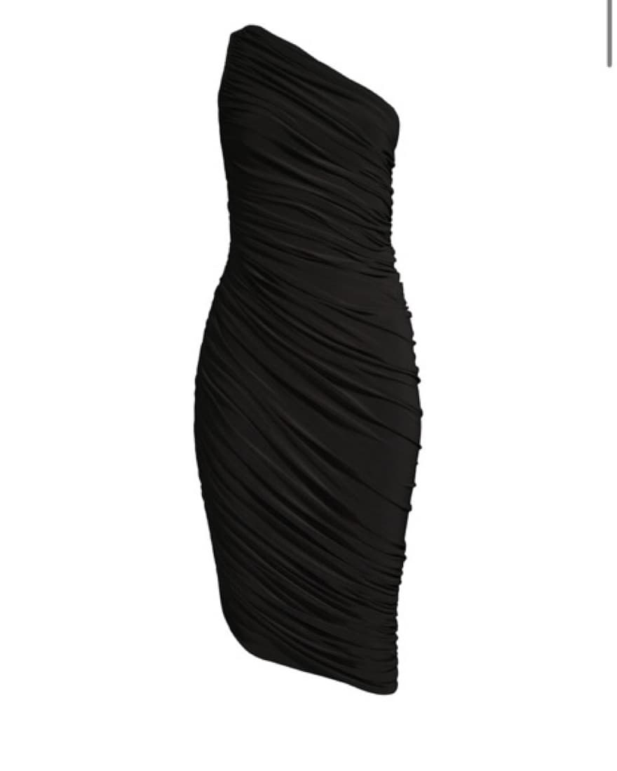 Norma Kamali One Shoulder Black Dress  - Image 2