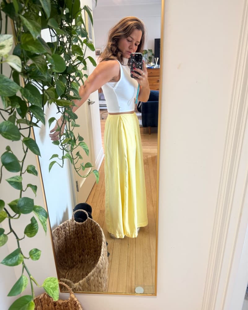 Anthropolgie Flowy Yellow Palazzo Pants - Image 3