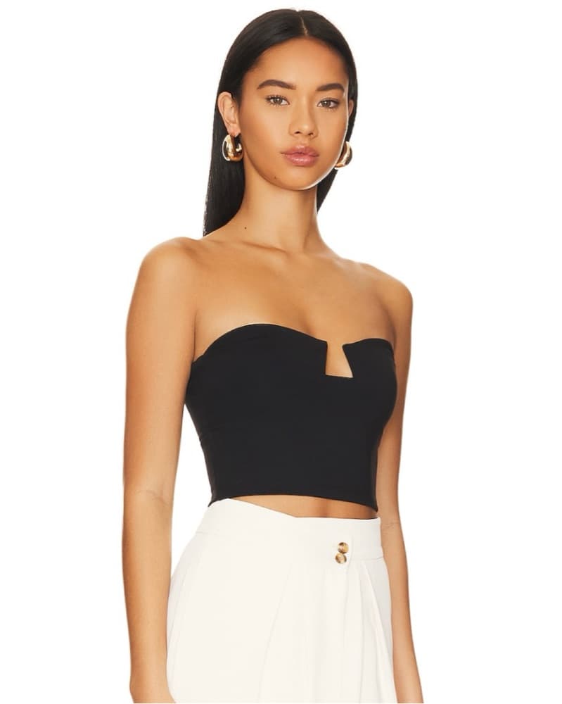 Black Bustier Crop Top  - Image 3
