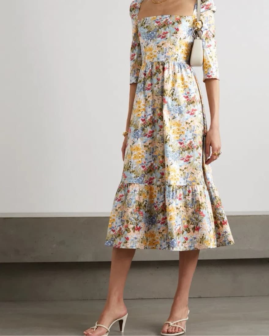 Ref Romantic Floral Midi Dress - Image 2