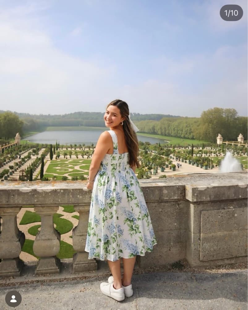 Rihoas Blue Hydrangea Midi Dress - Image 1