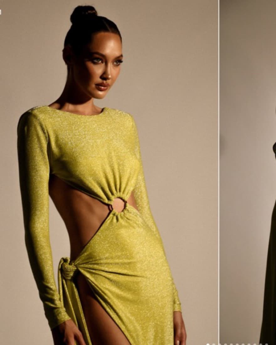 Meshki Green Sparkle Dress - Image 3