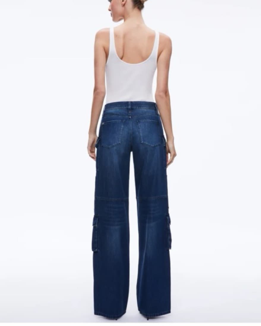 Alice & Olivia Cargo Denim Jeans - Image 2