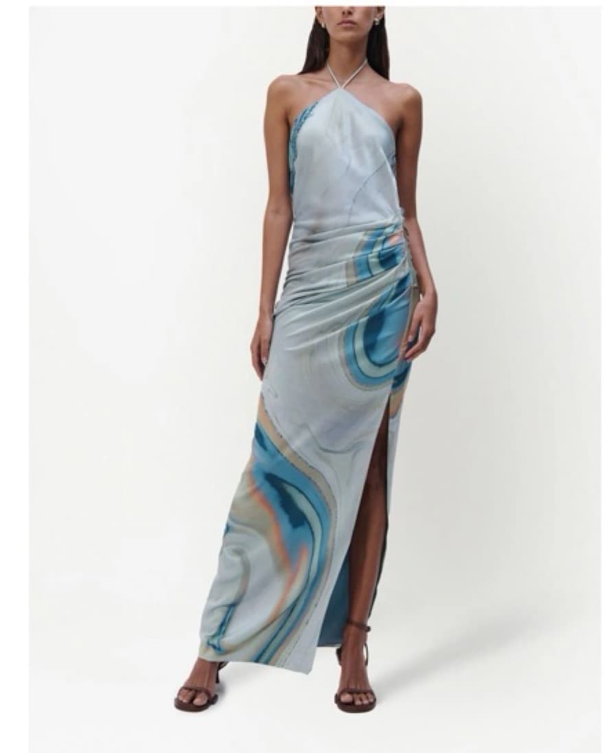 Simkhai Hansel Marble Print Dress - Image 1