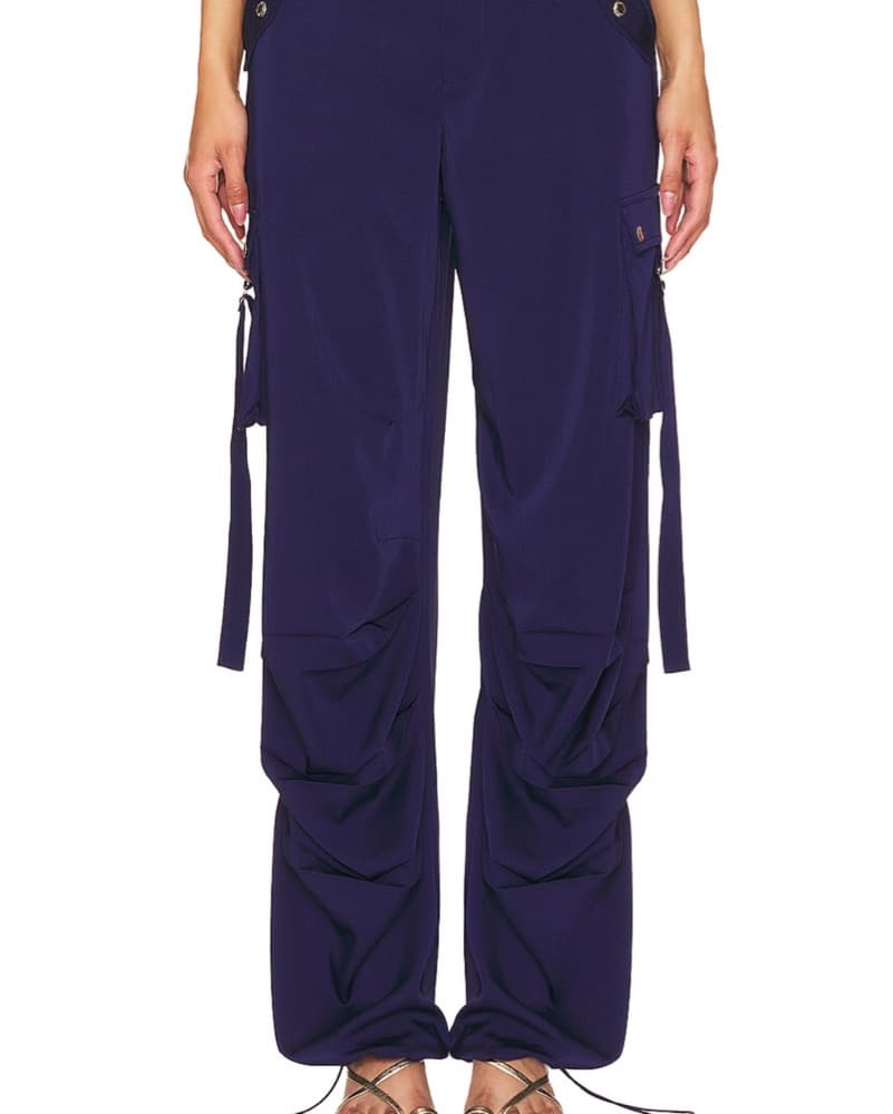 Seroya Lai Satin Cargo Pants In NavyNWT  - Image 3