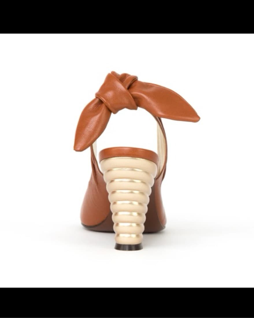 Brown Sling Back Heels  - Image 4