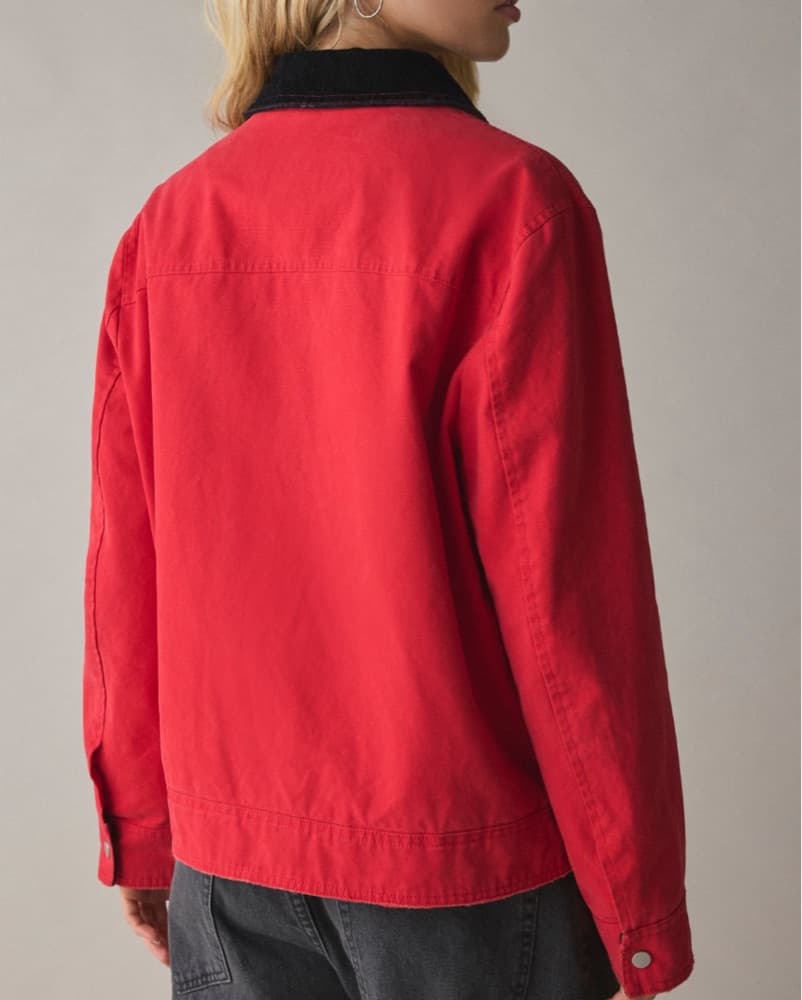 Red Canvas Barn Jacket - Image 2