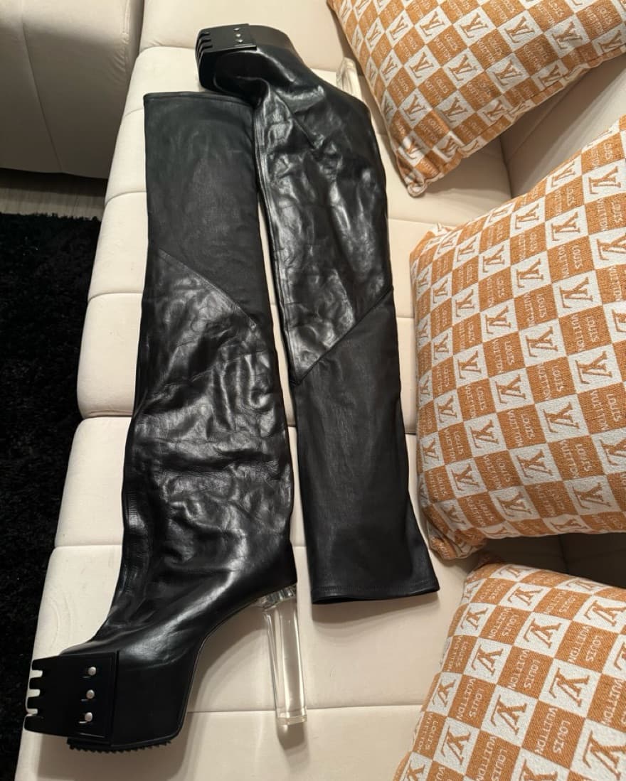 Rick Owens Thigh Boots - Image 3