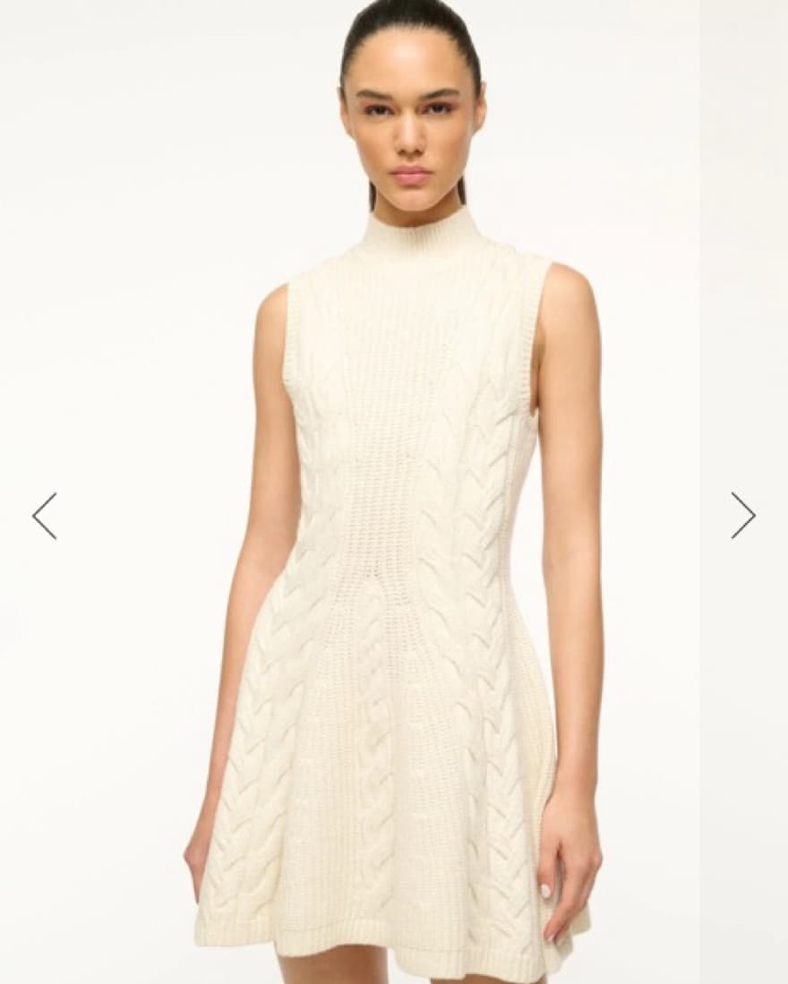 Staud Charade Dress Ivory - Image 4