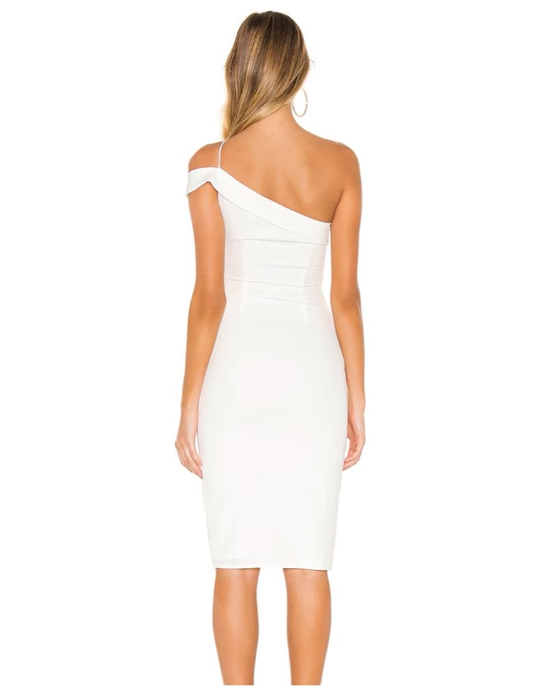 Jillian Asymmetrical Midi Dress - Image 3