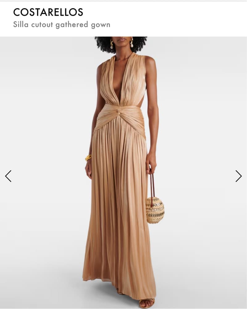 Costarellos Sillia Cutout Gathered Gown - Image 1