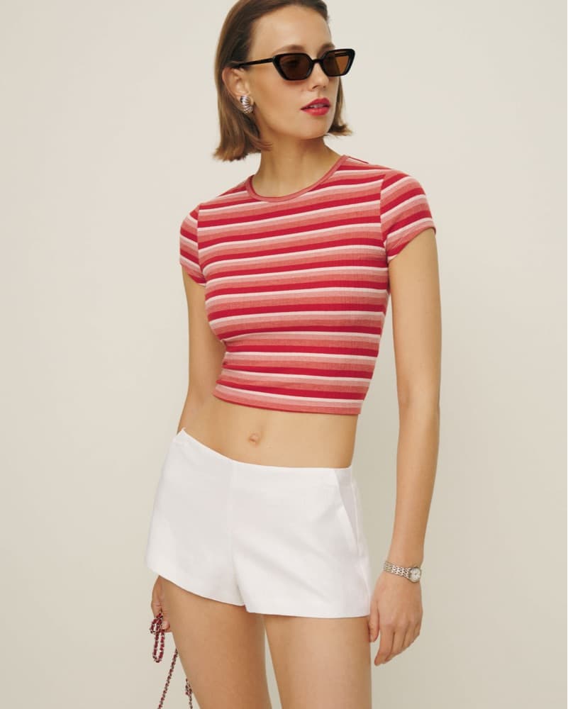June Low Rise Linen Shorts  - Image 1