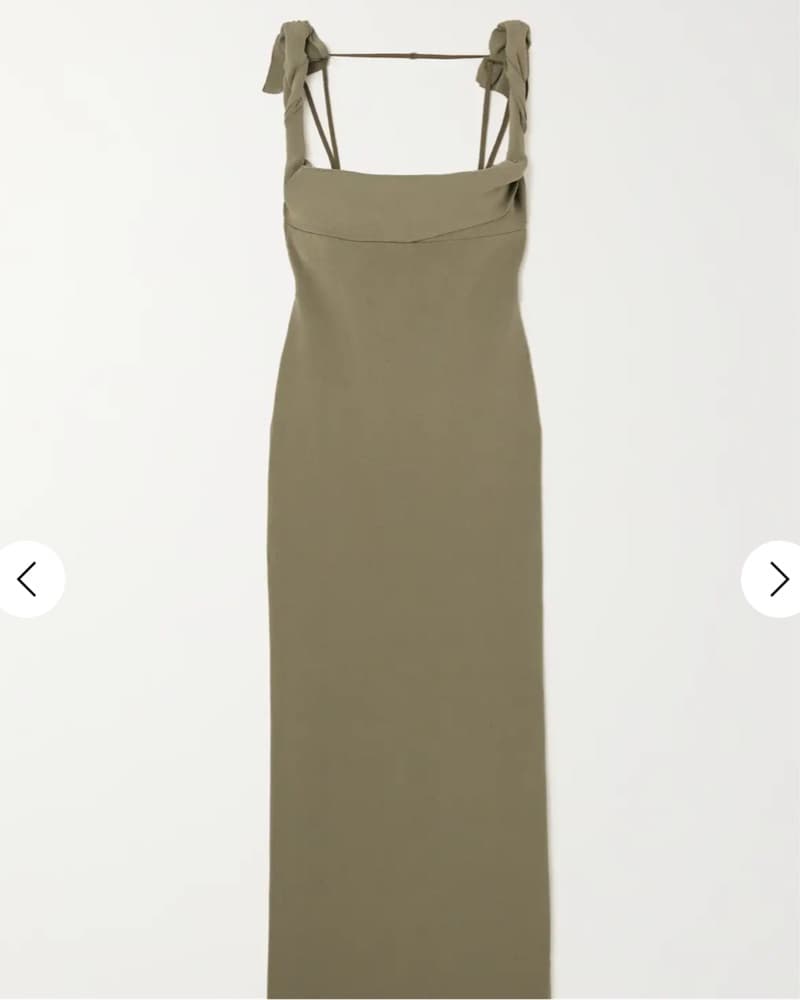 Jacquemus Olive Maxi Dress, Size 4 - Image 2