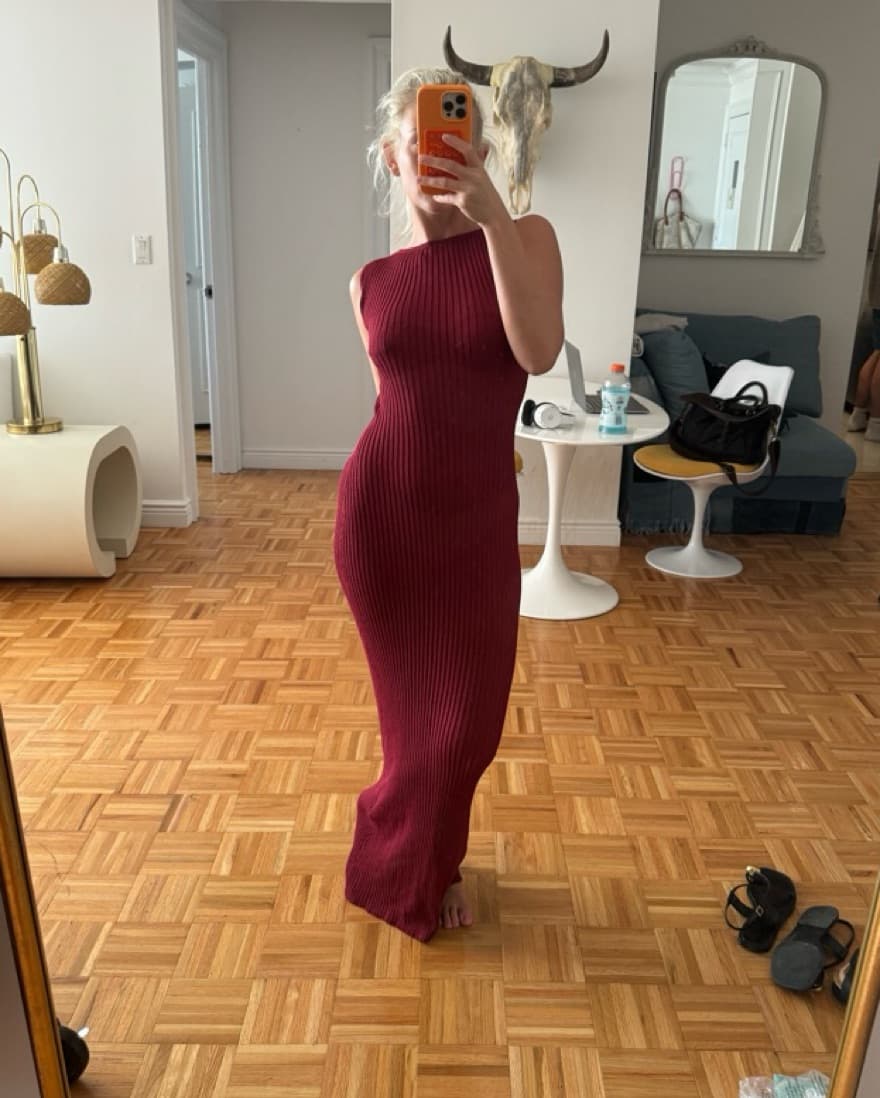 Clarice Sheer Red Maxi Dress  - Image 4