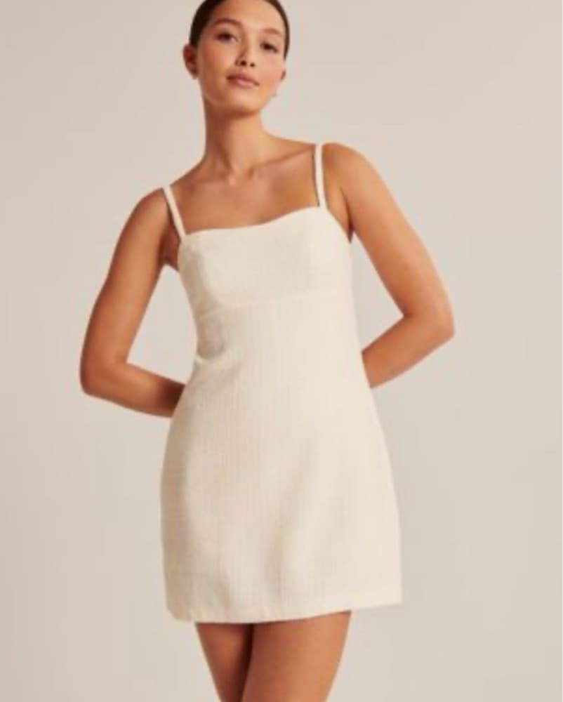 White Tweed Mini Skort Dress - Image 2
